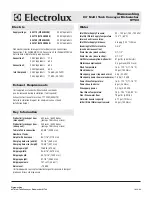 Предварительный просмотр 2 страницы Electrolux 534178 Specification Sheet