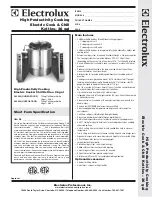 Preview for 1 page of Electrolux 582562 Specifications