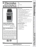 Electrolux 584089 Specification Sheet предпросмотр