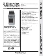 Preview for 1 page of Electrolux 584090 Specification Sheet