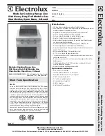 Electrolux 584091 Specification Sheet preview