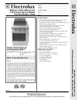 Предварительный просмотр 1 страницы Electrolux 584092 Specification Sheet