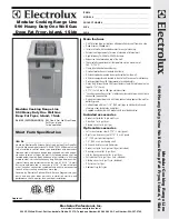 Electrolux 584102 Specification Sheet preview