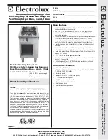 Electrolux 584107 Specification Sheet preview