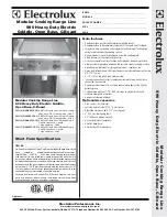 Electrolux 584114 Specification Sheet preview