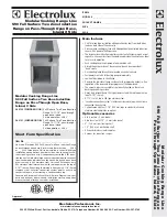 Electrolux 584130 Specification Sheet preview