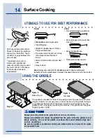 Preview for 14 page of Electrolux 5995447090E36GC76EPS Use And Care Manual