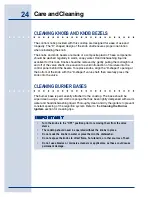 Preview for 24 page of Electrolux 5995447090E36GC76EPS Use And Care Manual