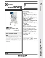 Preview for 1 page of Electrolux 601186 Short Form Specification