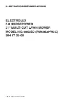 Electrolux 6053SD Illustrated Parts Breakdown preview