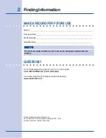 Preview for 2 page of Electrolux 625 (0505) Rev. B Use And Care Manual