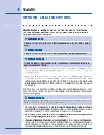 Preview for 4 page of Electrolux 625 (0505) Rev. B Use And Care Manual