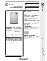 Electrolux 727228 (RUCF16X1C) Short Form Specification preview