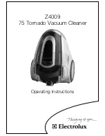 Preview for 1 page of Electrolux 75 Tornado Operating Instructions Manual