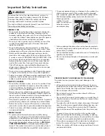 Preview for 3 page of Electrolux 970L4802 Series Use & Care Manual