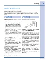 Preview for 3 page of Electrolux 99526808A Use And Care Manual