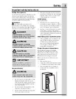 Preview for 3 page of Electrolux A01061201 Use And Care Manual