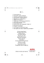 Electrolux AEG EA 1 Series Operating Instructions Manual preview