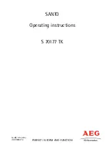 Electrolux AEG SANTO S70177TK Operating Instructions Manual preview