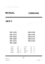 Предварительный просмотр 1 страницы Electrolux AES II CARAVAN Manual