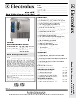 Electrolux Air-O-Chill 726948 Specification Sheet preview