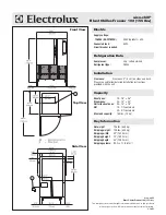 Предварительный просмотр 2 страницы Electrolux Air-O-Chill 726954 Specification Sheet