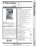 Electrolux Air-O-Chill 727153 Specification Sheet preview