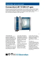 Preview for 1 page of Electrolux Air-O-Convect 269503 Specification