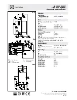 Preview for 2 page of Electrolux air-o-convect LPG Gas Hybrid Convection Oven 202 Manual