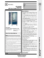 Electrolux air-o-steam Touchline LPG Gas Combi Oven 202 Specification preview