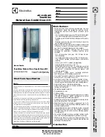 Предварительный просмотр 1 страницы Electrolux air-o-steam Touchline Natural Gas Combi Oven 201 Manual