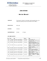 Preview for 1 page of Electrolux AOS061E Series Service Manual