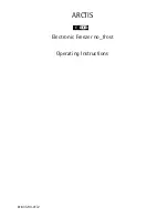 Предварительный просмотр 1 страницы Electrolux ARCTIS Operating Instructions Manual
