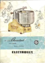 Electrolux Assistent User Manual preview