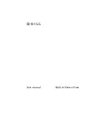 Preview for 1 page of Electrolux B31915-5 User Manual