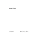 Preview for 1 page of Electrolux B4000-5 LG User Manual