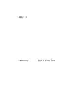 Preview for 1 page of Electrolux B8831-5 User Manual