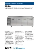 Electrolux Benefit Counters 726147 Specifications preview