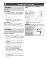 Preview for 3 page of Electrolux BRT18HP7GC0 Use & Care Manual