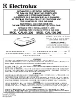 Preview for 1 page of Electrolux CAL136.206 Installation & Operating Instructions Manual