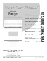 Electrolux CGEF312GSA Use & Care Manual preview