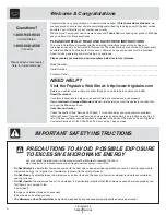 Preview for 2 page of Electrolux CGLMV169 Use & Care Manual