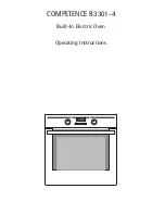 Electrolux COMPETENCE B3301-4 Operating Instructions Manual preview