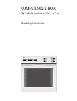 Electrolux COMPETENCE E 6000 Operating Instructions Manual preview