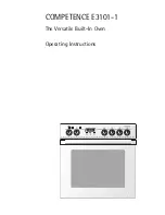 Electrolux COMPETENCE E3101-1 Operating Instructions Manual preview