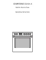 Electrolux COMPETENCE E3101-4 Operating Instructions Manual preview