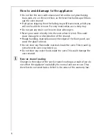 Preview for 6 page of Electrolux COMPETENCE E3101-4 Operating Instructions Manual