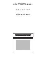 Preview for 1 page of Electrolux COMPETENCE E4000-1 Operating Instructions Manual