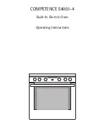 Preview for 1 page of Electrolux COMPETENCE E4001-4 Operating Instructions Manual