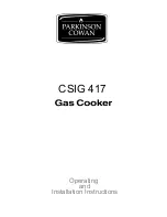 Предварительный просмотр 1 страницы Electrolux CSIG 417 Operating And Installation Instructions